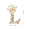 Unique Bargains Women Rhinestone Initial Alphabet Badges Pins and Clips - 2 of 4