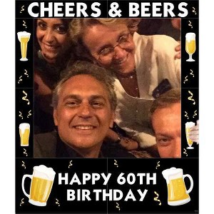 LEMONSODA Cheers & Beers 60th Birthday Party Photo Frame Prop, 35 X 30 inches - 1 of 1