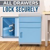 Mobile File Cabinet with Locking Compartments for Office Organization, Letter-Size File Frame, Swivel Casters - 4 of 4
