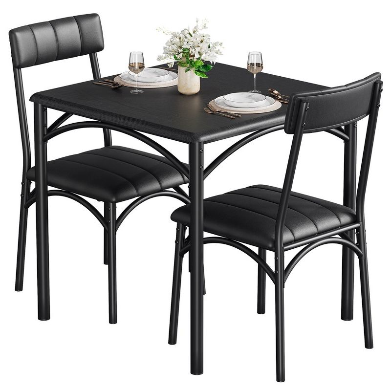 Whizmax 3-Piece Dining Table Sets with 2 Upholstered Chairs for Home Kitchen Small Space, 1 of 10