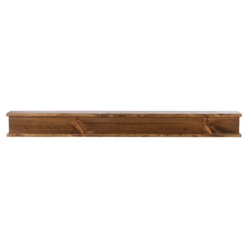 Modern Ember Cody 60 Inch Floating Wood Fireplace Mantel Shelf | Provincial  Color - Wooden Shelf With Symmetrical Top u0026 Bottom Molding : Target