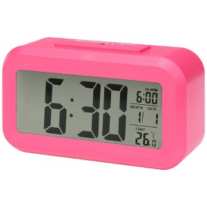 REGALWOVEN Plastic Battery Powered Digital Temperature Alarm Clock 5.5 x 2.8 x 1.8 Inches - 1 of 4