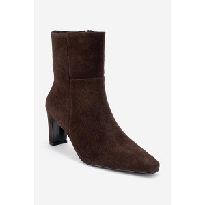 Elias - Brown Suede Genuine Leather Block Heel Boot (Women) | Forever & Always Shoes - 1 of 4