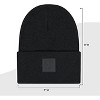 Beanie Hats for Men Women Soft & Stretchy Toboggan Hats Cuffed Skull Knit Winter Hats Men & Womens Beanie Cap Black, Olive, Gray Heather - 3 of 4