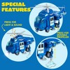Joyfy 4Pcs Emergency Vehicle Toy Set – Friction-Powered Fire Truck, Ambulance, Police Car, and Helicopter with Lights & Sounds, Gift for Toddler Boys - 3 of 4
