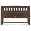 WyndenHall 48" Normandy Transitional Solid Wood Entryway Storage Bench with Shelf Brunette Brown: Foyer Bench, Shoe Organizer - 4 of 4
