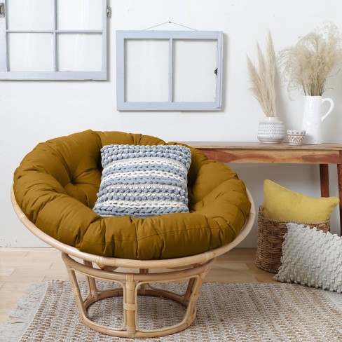 Yellow chair online cushion