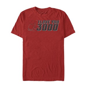 Men's Marvel Love You 3000 Iron Man Helmet T-Shirt - 1 of 4