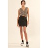 Slickblue Women's Plaid V Neck Woven Vest, Sleeveless with Fringe Trim, Sand Black, Lightweight Layer, Size S-L - 3 of 4