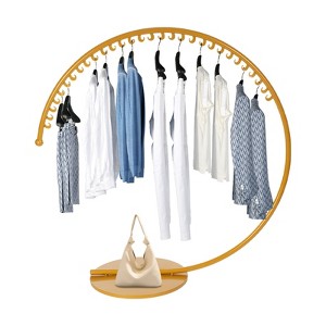 YIYIBYUS Freestanding Heavy Duty Industrial Pipe Clothing Rack, Portable Commercial Clothes Display Rack - 1 of 4
