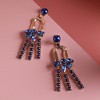 SOHI Women's Sapphire Blue Party Drop Earrings - 2 of 4