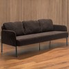 PAGED 3 Seater Sofa Modern Upholstered Sofa Comfy Small Couches with Ottoman for Living Room, Home Office - 3 of 4