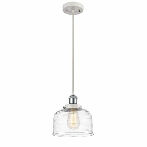 Bell - 1 Light Cord Hung Mini Pendant In Industrial Style-10 Inches Tall and 8 Inches Wide - 1 of 1