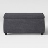 Double Storage Ottoman Dark Gray - Room Essentials™ - 2 of 4