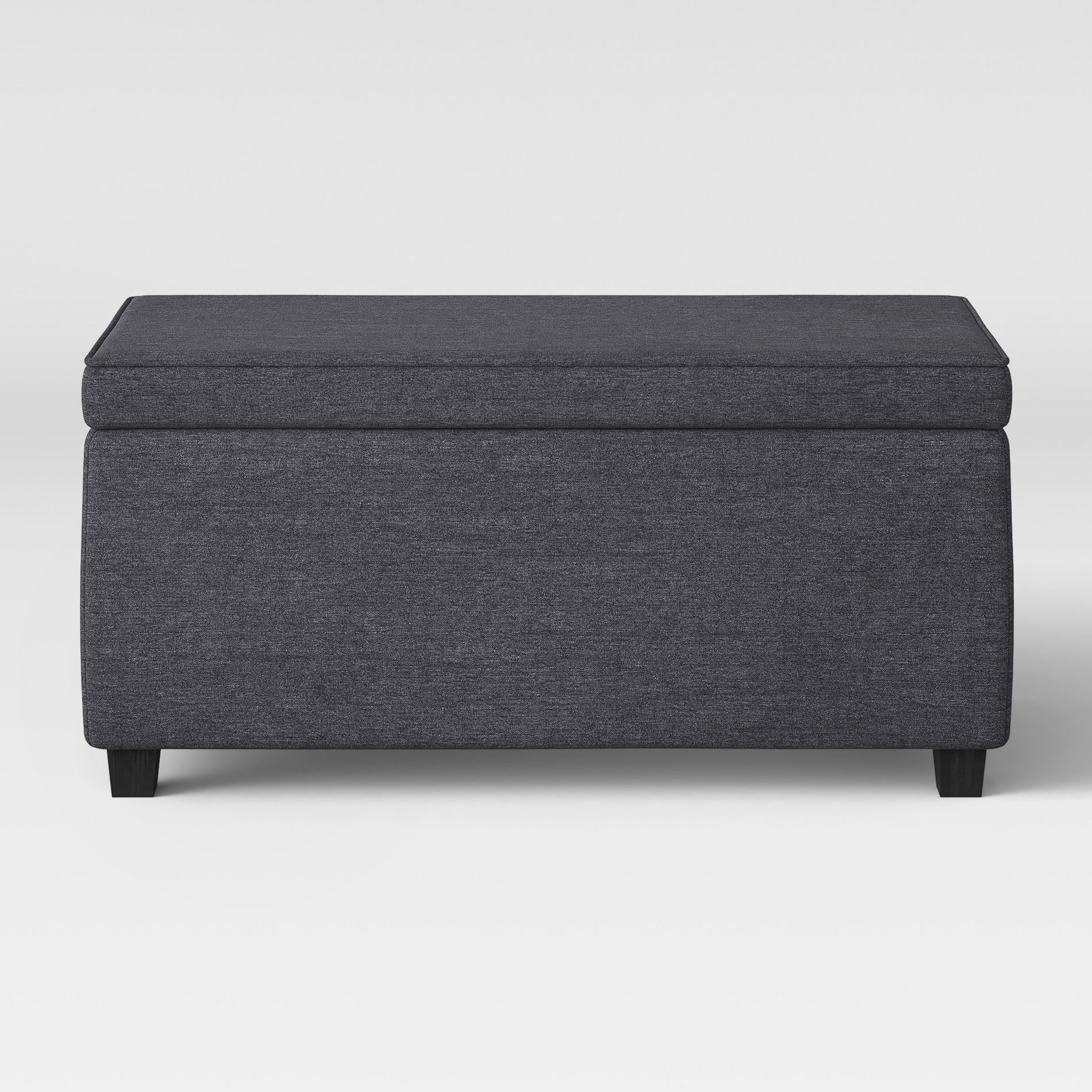 Double Storage Dorm Ottoman Dark Gray - Room Essentials™