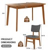 5-Piece Modern Dining Table Set with Rubberwood Frame and 4 Upholstered Chairs, Space-Saving Dining Set for Dining Room or Kitchen - Panipeachy - 3 of 4