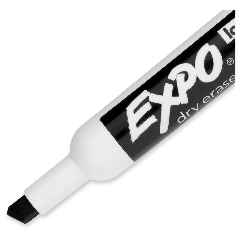 Expo 4pk Dry Erase Markers Chisel Tip Black, 6 of 12