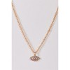 Slickblue Women's Necklace, Gold Link Chain with Evil Eye Rhinestone Pendant, Spiritual Statement Style, 17.5" - 3 of 3