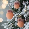 SEVOBAL D3.9" Party Decorations and Accessories Decorative  Set of 6 Glass Ball Ornaments Set for Holiday Tree Decor, Brown, 3.9"*3.9"*3.9" - 3 of 4