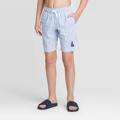 boys white swim trunks