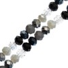 Crystal Lane DIY Designer 7in Double Bead Strand Glass Faceted Rondelle Gray Mix 4x6mm - 3 of 4