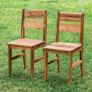 Guidecraft Acadia Kids Outdoor Chairs Set of 2: Kids Wooden Chair w/ 14 in Seat Height | Montessori Furniture for Outdoor Classroom, Backyard, Patio - 1 of 4