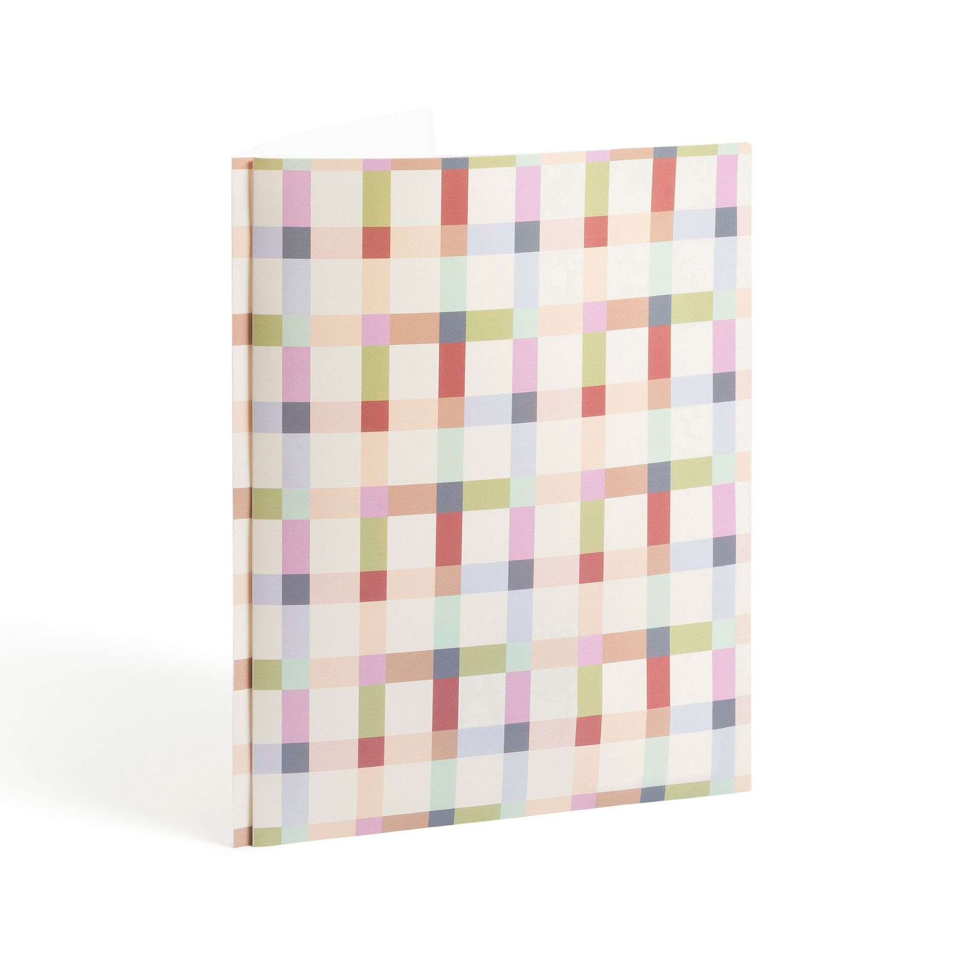 U Brands 2 Pocket File Paper Folder with Prongs Preppy Pond