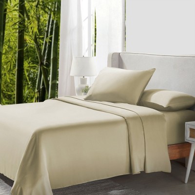 Beige Full Bamboo Rayon Deep Pocket Sheet Set