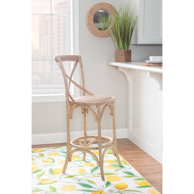 Roxy Coastal Gray Wash Vintage-Style Barstool 30"