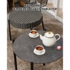 3 Piece Wicker Patio Bistro Furniture Set, Outdoor Dining Chairs, Includes 2 Rattan Chairs and Tempered Glass Table, All Weather Patio Bistro Set - 3 of 4