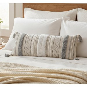 LISM 1 Pack Lumbar Throw Pillow Cover,Rectangular Boho Pillowcase - 1 of 4