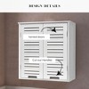 Evideco French Home Goods Wall Mounted Bathroom Medicine Cabinet – Two Louvered Doors – 20.5 x 21.7 x 8.7 in – MDF with Sturdy Interior Shelf - 3 of 4