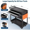 5-Tier Heavy Duty Rolling Tool Cart w/Lockable Drawer, Pegboards & 400LB Capacity - Garage & Shop Storage Organizer, Kid-Friendly - 2 of 4