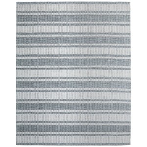 Aberdeen Modern Stripes Gray/White Area Rug - 1 of 4
