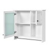 SEVOBAL Bathroom Storage Cabinet Wall Mounted Medicine Cabinet with Mirror Adjustable Shelves Organizer, White, 30"*7.7"*27.8" - 3 of 4