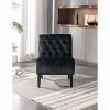 Vynxaria COOLMORE Modern Velvet Armless Accent Living Room Chair / Leisure Chair,Upholstered Fabric Button Comfortable Chair - 4 of 4