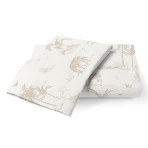Makemake Organics GOTS Certified Organic Cotton Pillowcase - Ultra Soft Breathable Fits (14"x19", Safari) Set of 2 - 1 of 4