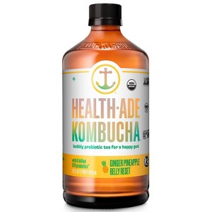 Health Ade Organic Ginger Pineapple Belly Reset Kombucha - 16 fl oz - 1 of 4