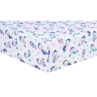 mermaid fitted crib sheet