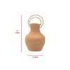 Large Natural Terracotta Decorative Vase with Metal Handle - Foreside Home & Garden - 4 of 4