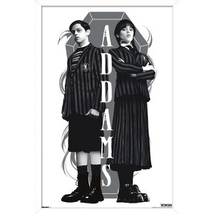 Trends International Wednesday: Season 2 (2025) - Addams Siblings Framed Wall Poster Prints - 1 of 4