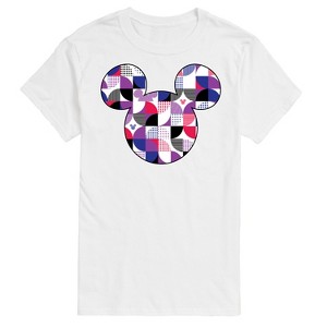 Men's - Disney - Mickey Plaid Logo Short Sleeve Graphic T-Shirt - 1 of 4
