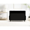 Okak Loveseat Sleeper Sofa, Convertible 2 seater Sofa Bed with Reclining Backrest and 2 Armrests for Small Apartments, living Room, Black - 3 of 4