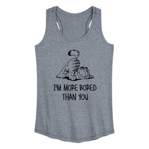 Women's - Garfield - More Bored Than You Graphic Racerback Tank - 1 of 4