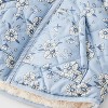 Toddler Girls' Floral Printed Reversible Puffer Jacket - Cat & Jack™ Blue - 4 of 4