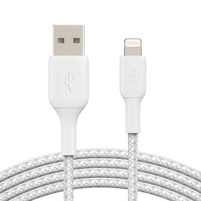 Belkin® BOOST UP CHARGE™ 3.3-Ft. Braided Lightning® to USB-A Cable, White, Size: 3.3 Ft.