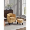 26.8"Velvet Accent Chair with Ottoman - 4 of 4