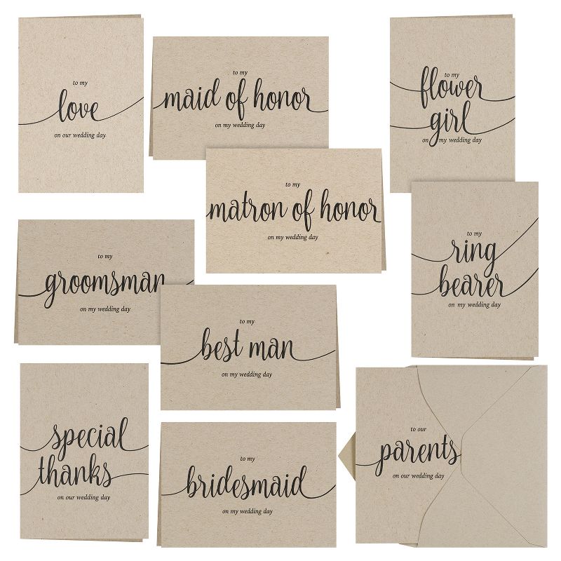 30ct Sable Brown Thank You Card Pack, 1 of 2