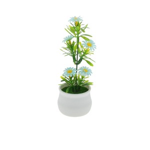 Unique Bargains Artificial Plants 7-Star Mini Sunflower Arrangement Plastic 2.76"x2.76"x5.91" 1 Pcs - 1 of 4