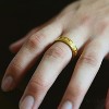Ice City Men's Roman Numeral Wedding Band, Gold and Steel Rings, Size 6-12 - 4 of 4